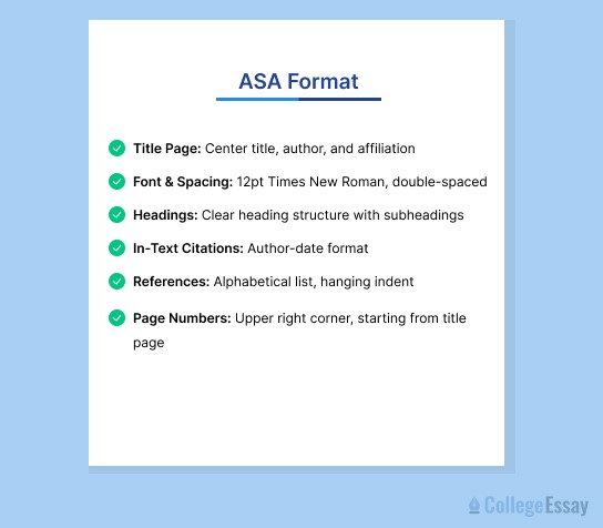 ASA Format: Guidelines for Citation