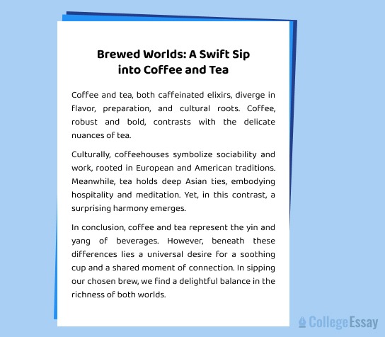 Compare and Contrast Essay Examples