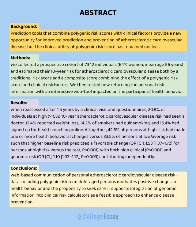 Abstract for Sciences Research Paper - CollegeEssay.org