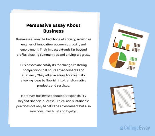 persuasive essay about business