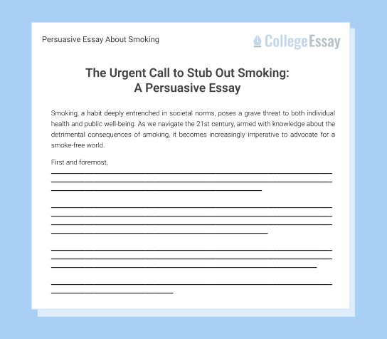 Persuasive Essay About Smoking