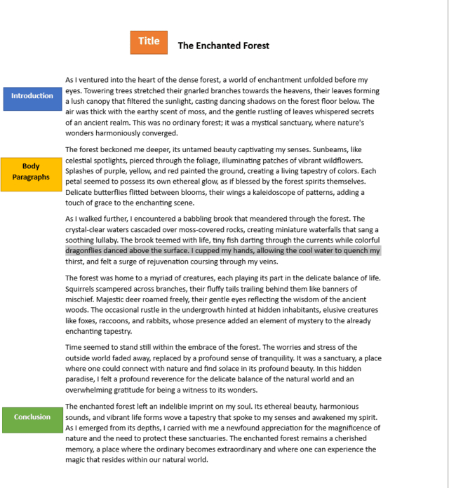 Descriptive Essay Example - CollegeEssay.org